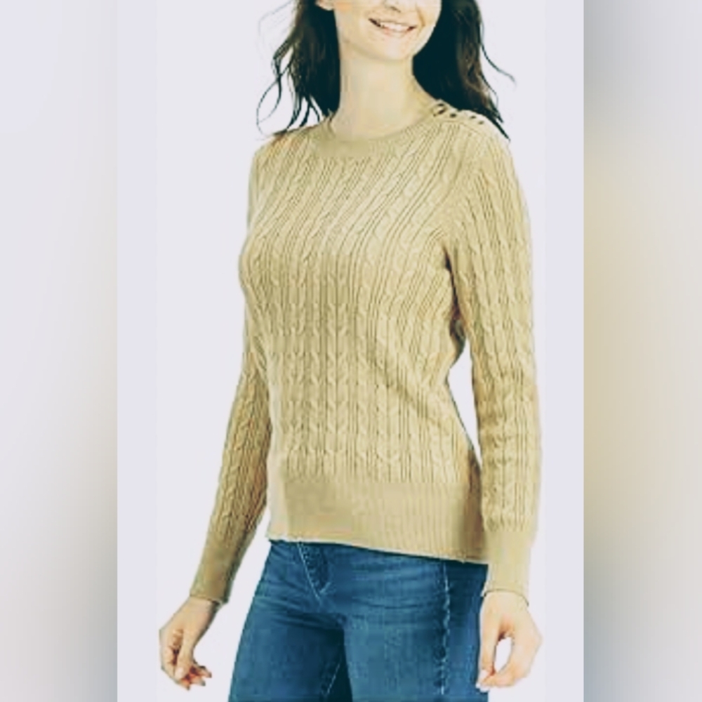 Fern Green Cotton Sweater